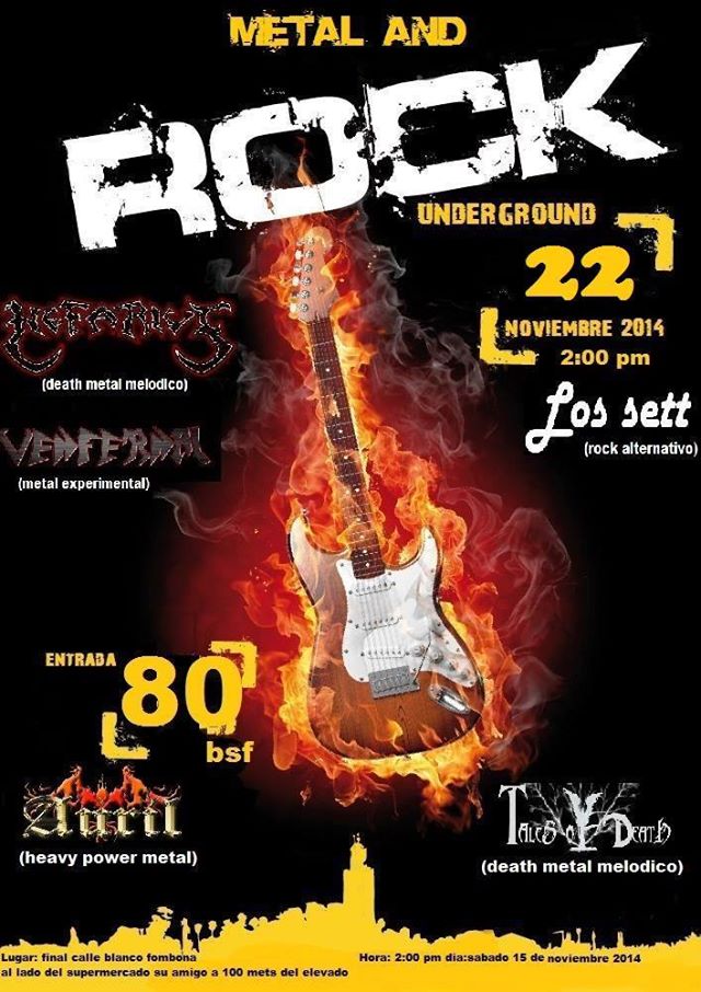 Presente en el Metal and Rock Underground, este 22/11 a las 2 pm. Asiste y apoya la movida y las bandas locales.
