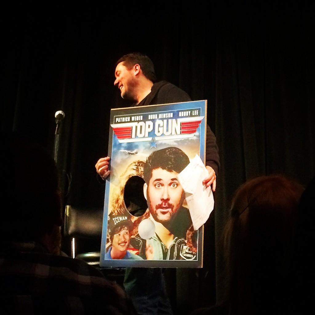 _SLEEPERAGENT's tweet photo. @DougBenson Please tell me you're keeping that name tag. #DougLovesMovies 👍 http://t.co/xkx8GPmYnY