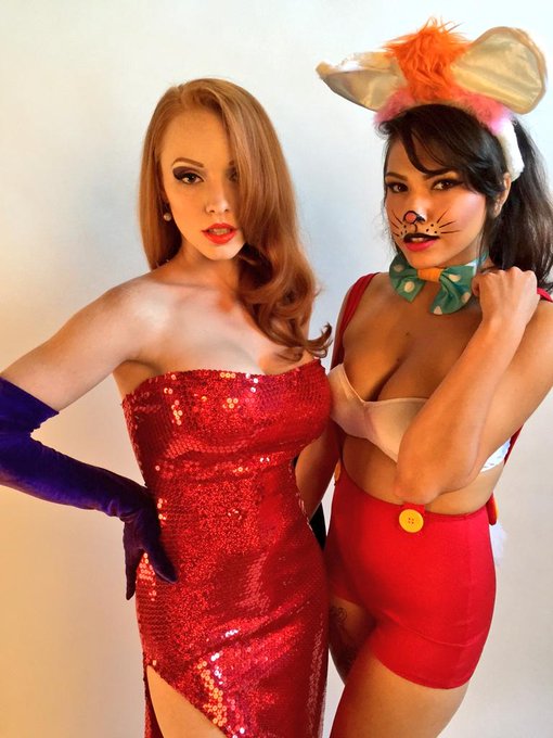 Finished shooting something special w/Persy 😘 #jessicarabbit more to come! RT if she's the cutest roger