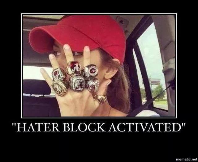 RealDrGina's tweet photo. #HaterBlock #Alabama #BAMAvsLSU #BeatLSU #RollTide http://t.co/vnXv38VNkh