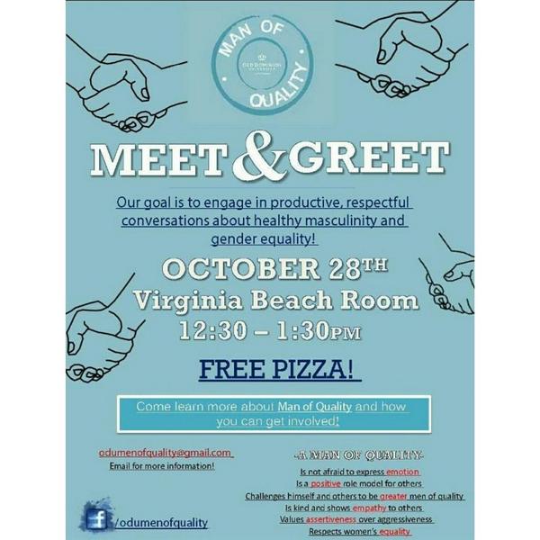 ODUmenofquality's tweet photo. #ODU Dont forget to come to our Meet and Greet tomorrow 10/28 during Activity Hour in the Virginia beach room!! http://t.co/vgnA2TZcEr