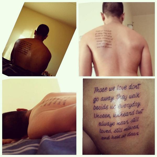 hiru_tp's tweet photo. Those we love don't go away.. #tattoos #tatedup #loveit #teamtated #Lankan http://t.co/KjtqOhMJy8