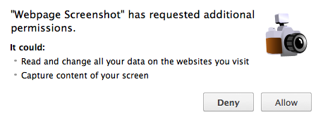 rossfishman's tweet image. WTF #Webpagescreenshot?  You can &quot;change all the data on the websites I visit?&quot; Are you nuts? #screenshot