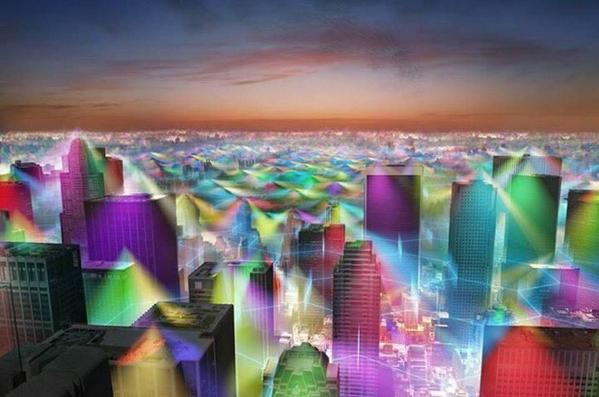 diyhacks's tweet image. This Is What The World Would Look Like If Cell Phone Radiation Was Visible