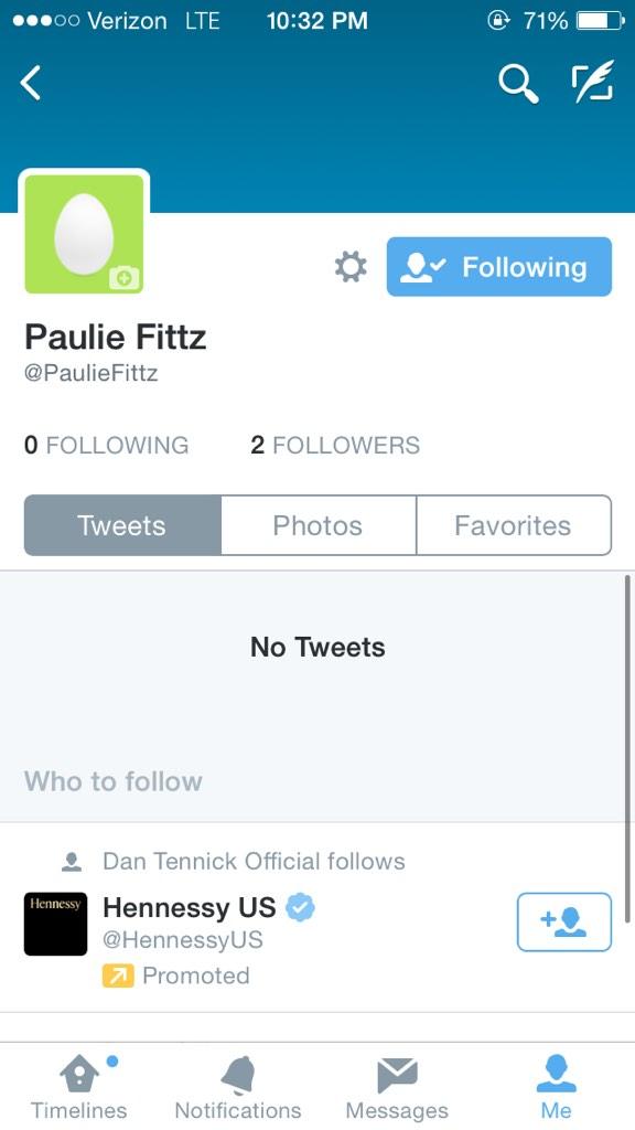 PAULIE IS ON TWITTER! <a href="/PaulieFittz/">Paulie Fittz</a>