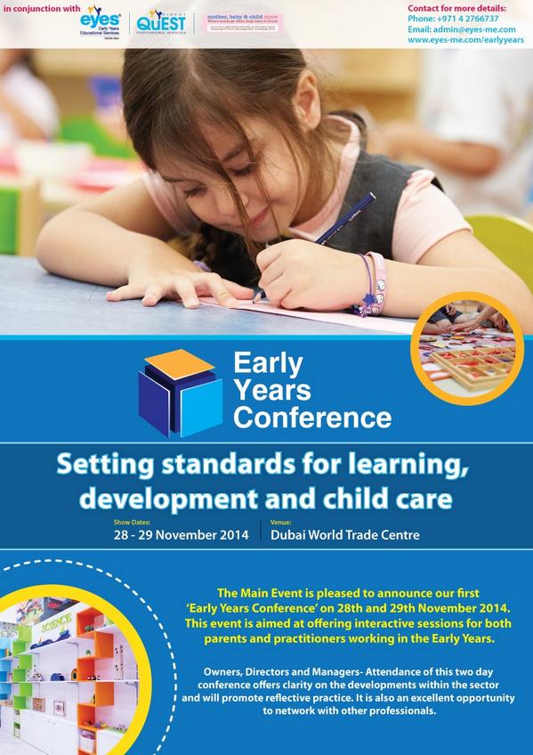 Join us at the 'Early Years Conference' at the Dubai World Trade Centre on 28th and 29th November 2014!