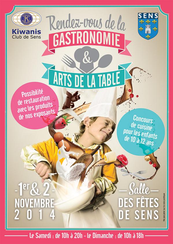 Rendez-vous de la Gastronomie &amp; Arts de la table ce WE à la salle des fêtes de Sens (89).
Restauration possible.