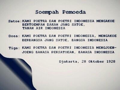 nakWD's tweet photo. Selamat Hari Sumpah Pemuda! http://t.co/FC3q9l5psB