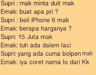 tripleK31's tweet photo. Masa coret nama dari kartu keluarga sih mak :')
-Qel http://t.co/gUVyyk7MQ9