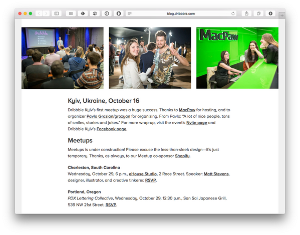 dribbblekyiv's tweet photo. Вууууху! @dribbble написал про результаты нашего митапа: http://t.co/OoVqVXgZfJ http://t.co/URakrmSOY7