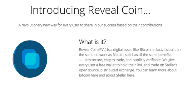 StellarOrg's tweet photo. Reveal launched a brand new social network today that shares equity w/users—built on Stellar! http://t.co/5MsMFeRFGI http://t.co/R8lEElvQ2a