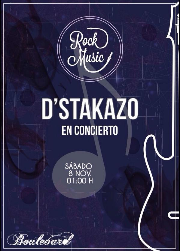 dstakazospunk's tweet photo. EL SABADO 8 DE NOVIEMBRE estaremos dando caña en PUB BOULEVARD de ATK a partir de la 1:00!!! Os esperamos!!!! http://t.co/5ybsaNC86v