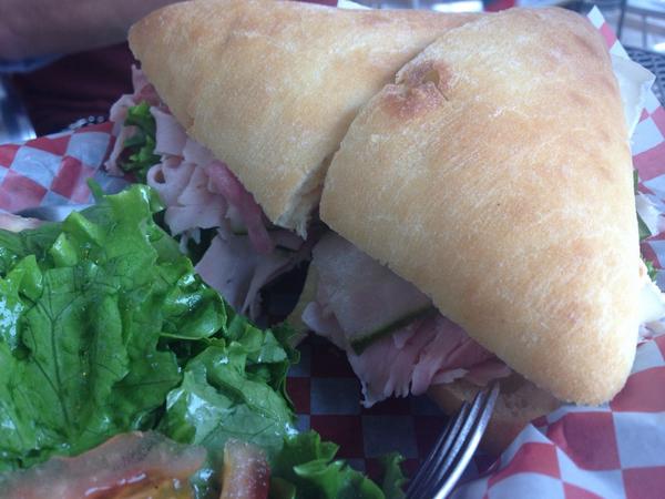 Wreckless_Elora's tweet photo. Wreckless Sandwich Build: Smoked ham, Brie, Lettuce, Pickled Red Onion and English Cucumber with Southwest Mayo! http://t.co/66nfnICq0q