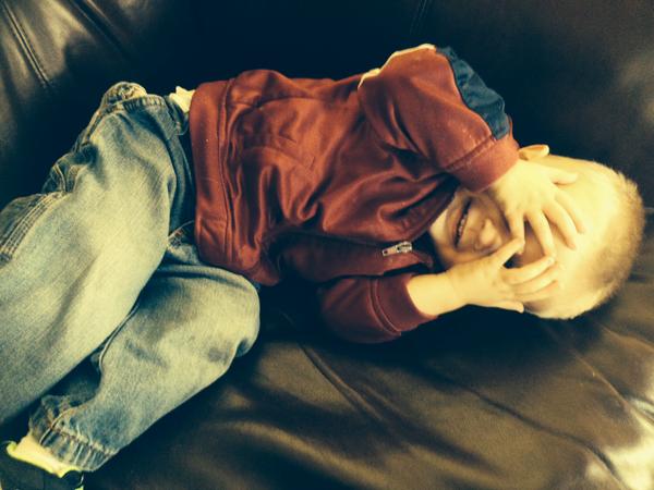 sarahcunning's tweet image. He's at that awesome age where he's 100% convinced you cannot see him. #invisible #blankpost #nothinghere