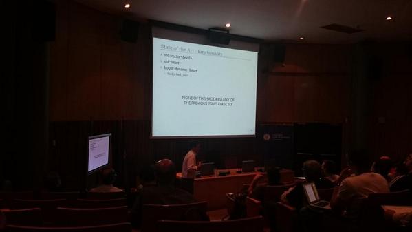 VitaminaCPP's tweet image. El ponente @pablosansegundo pide nuestro feedback sobre su librería #BITSCAN durante @usingstdcpp