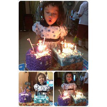 2 cake theme sophia the first &amp; frozen for felline 4th birthday.. Thx you ♥