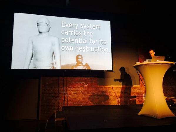 bridgetkromhout's tweet photo. All systems can fail. Empower people so they can creatively react to circumstances. @bltroutwine #devopsdays http://t.co/ytt8iPpDhO