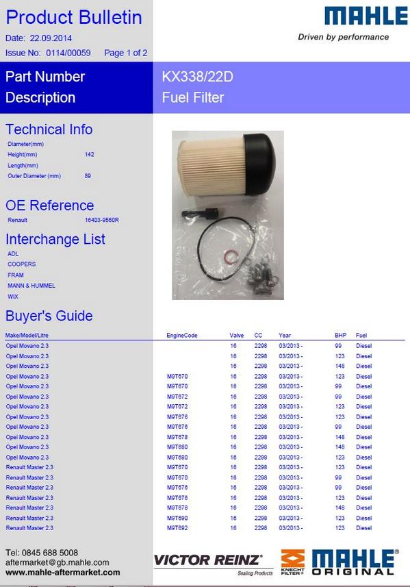 M1Motorparts's tweet photo. New from Mahle Filters #Mahle http://t.co/gHpk22Jt06
