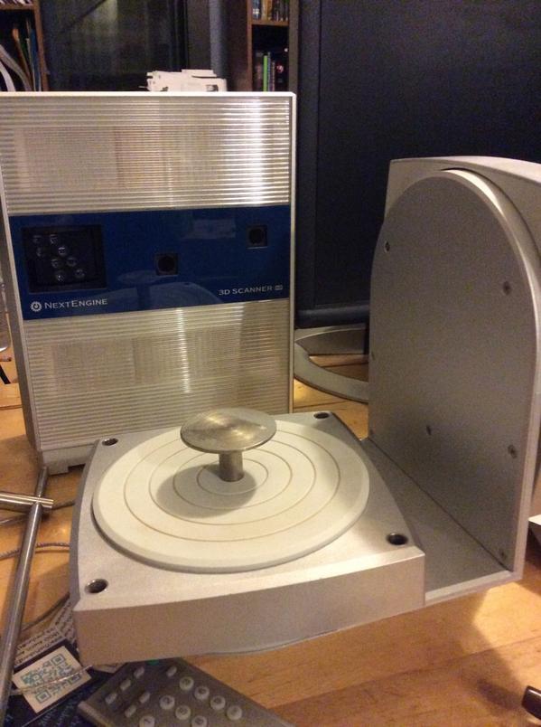 MakersEdgeWaco's tweet image. Have some fab fun with the #nextengine 3D scanner, The Edge's latest #makespace treasure.