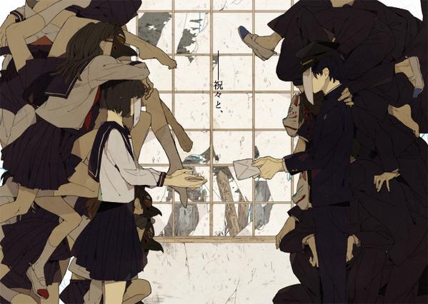 #皆さん線画と塗った後を見せてください 