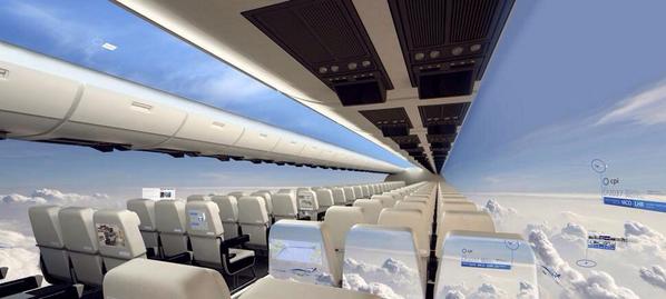 weloveadverts's tweet photo. Éste es el diseño del avión sin ventanas. ¿Os subiríais? http://t.co/cLo6rpDVE4