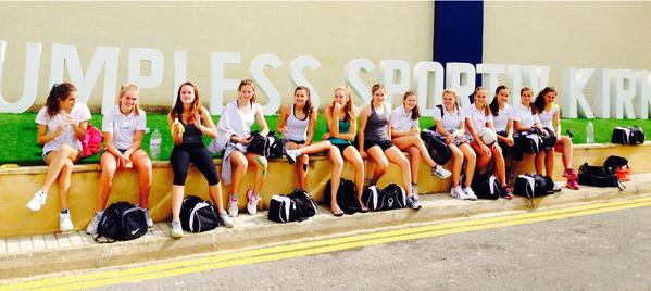SPGSPE's tweet photo. U15 netball girls relaxing in Malta after an intense 3 hr training session with Amanda Newton. http://t.co/ebMZ7FoE1t
