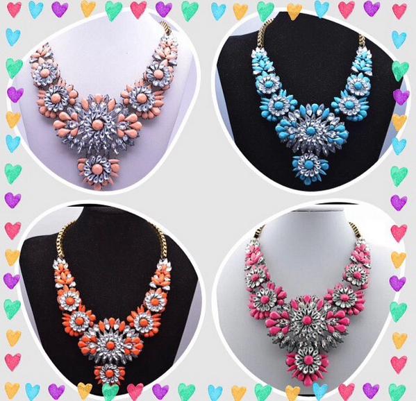 EmbellishCDF's tweet image. Statement necklaces £15 plus postage