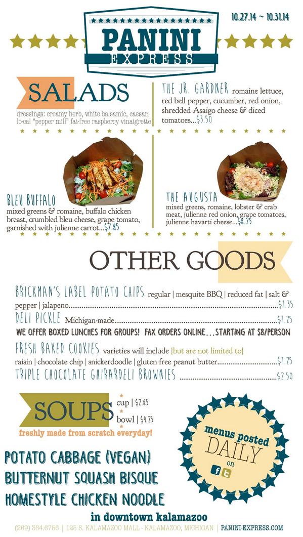 MyPaniniExpress's tweet photo. Hungry yet? Today's {Sandwiches and Soups} http://t.co/tNz3fVXw7x