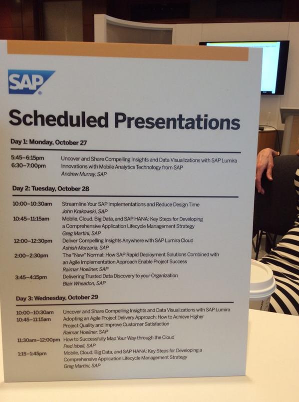 fmisbell's tweet image. Coming up SAP Booth Streamline SAP Implementations &amp;amp; Reduce Dsign Time @SAPinsider #Projects2014 #Reporting2014