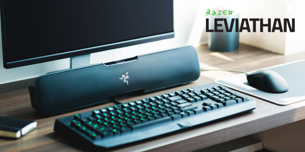 Razer's tweet photo. The One Sound Bar to Rule Them All. The mighty #LeviathanCometh. Pre-order now: http://t.co/TSAghUkG7J http://t.co/p3Y5sLn8d7