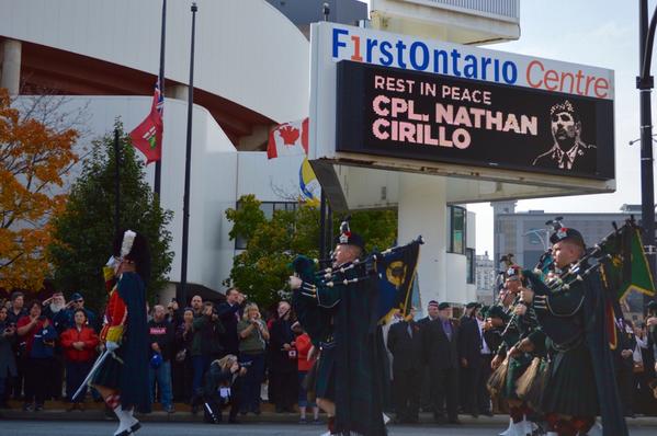 Hamilton continues to pay tribute to Cpl. Nathan Cirillo in advance of today's funeral service. Thank you, #HamOnt.