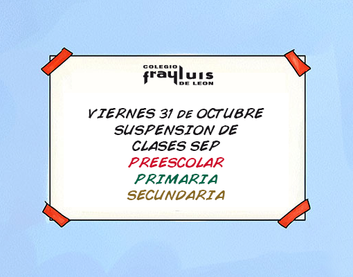 frayluisdeleonQ's tweet photo. SUSPENSIÓN DE CLASES SEP
@preescolarfll @Primfrayluis @secundariafll http://t.co/uCVtqt3nQ0