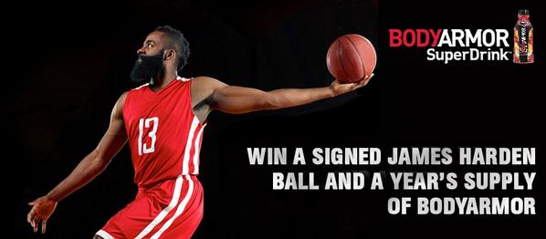 DrinkBODYARMOR's tweet image. For @JHarden13's season opener we're giving away a signed Harden ball &amp;amp; yr supply of #BODYARMOR. RT 4 a chance 2 win!