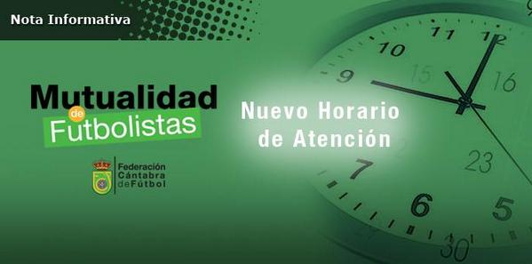 MUTUALIDAD: Nuevo horario de atención médica en las dependencias de #Santander federacioncantabradefutbol.com/pnfg/NNws_ShwN… #futbol #futsal
