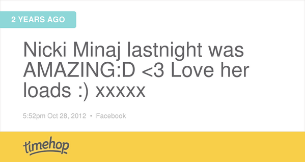 bethanspall95's tweet photo. Anna 2 years ago was Nicki Minaj. Gone so fast, that's weird! Haha 💕💕 http://t.co/iQJvsjchdl http://t.co/IiyTB4TIWi
