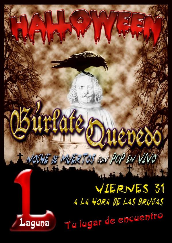 Burlatequevedo's tweet photo. #halloween en @lagunalcala, tu lugar de encuentro... con el más allá. #pop #music #en vivo #alcaladelrio. http://t.co/URN5yMiqSX