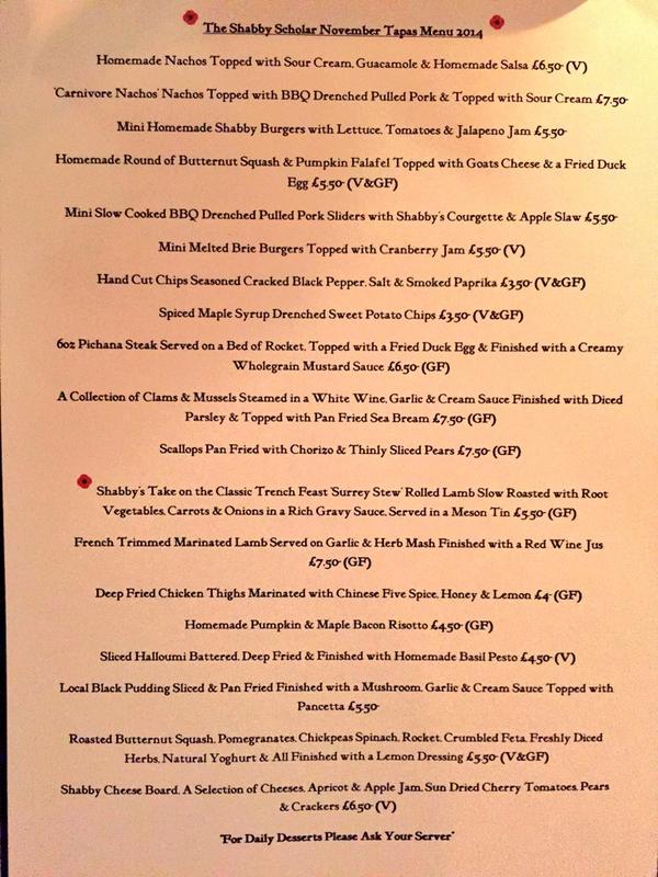 And... Our November tapas menu starts tonight also! #theshabbyscholar #cafe #bar #tapas #Carlisle #Cumbria