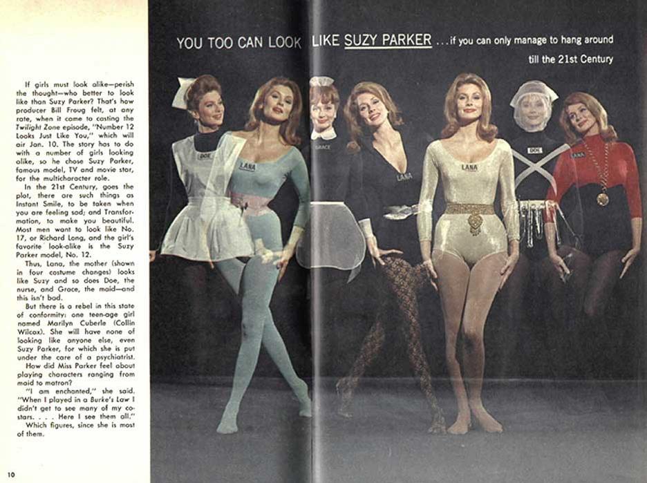 Another Happy Birthday to the lovely Suzy Parker! Known by TZ fans as Lana in "Number 12 Looks Just Like You". 