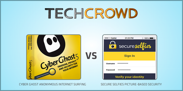 CNBCTechCheck's tweet photo. Which #cnbctechcrowd security project would you fund: @CyberGhost_EN or @SecureSelfies? VOTE: http://t.co/vt6KBxE1of http://t.co/uxboC1VGf9