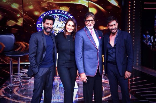 Super start to #ActionJackson promotions w/ the best team & host! Thank u @SrBachchan sir for an amazing reception!