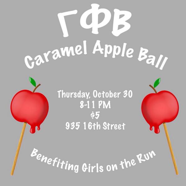 GammaPhiBetaCU's tweet photo. Can't wait to see everyone at our annual Caramel Apple Ball philanthropy benefiting Girls on the Run! 💚🌙💗 http://t.co/D4ttU8PT2z