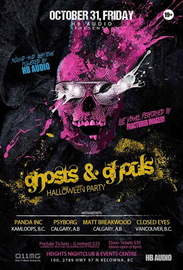 Earthbound2015's tweet image. Event flyer for Ghosts N' Ghouls! 

#kelowna #okanagan #halloween #festivities #holidays