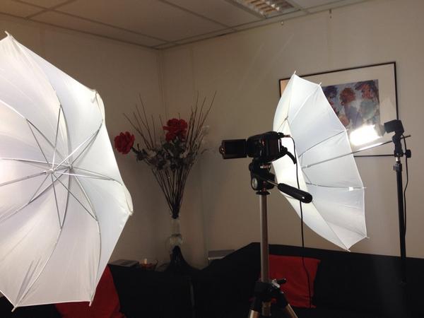 De opstelling staat klaar.