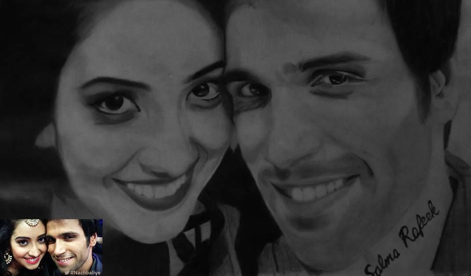  advance HAPPY BIRTHDAY GIFT :) Drawn Asha Negi & Rithvik Dhanjani.How is it?Plz give ur valuable feedback 