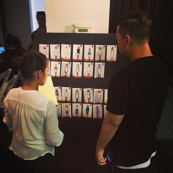 _Meden_'s tweet photo. Decisions, decisions. #backstage #meden #ss14 #nyfw http://t.co/DEXf3VE3z8