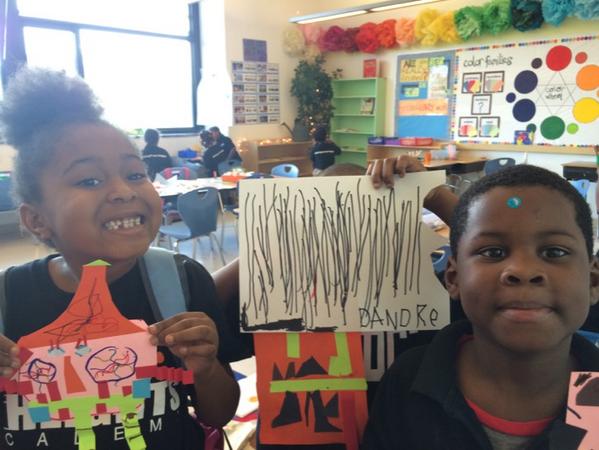 First grade monster art!