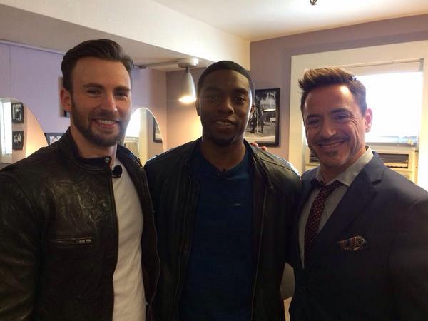 RedZoneRebel's tweet photo. Chadwick Boseman is Black Panther as announced at the #MarvelEvent for the next phase in the MCU http://t.co/3ZYJBtNXuV