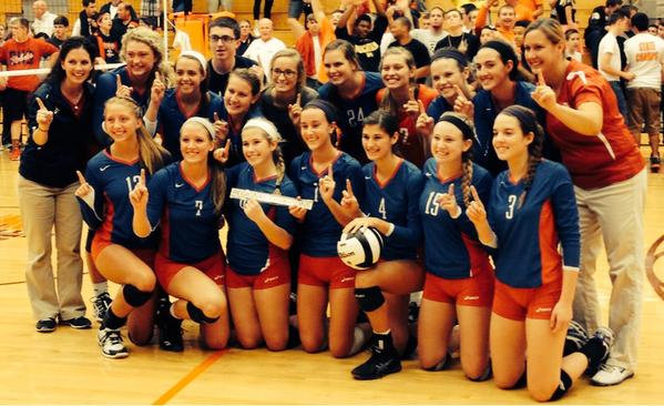 roncallihigh's tweet photo. Your Lady Rebels are Regional Champs! Great job, @Rebel_VB! http://t.co/8ELNzLkadI