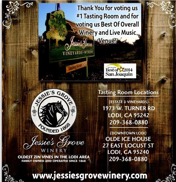 JessiesGrove's tweet photo. Thank you San Joaquin County Voters! Cheers#lodiwine#2014 http://t.co/MKZzTjgcGp