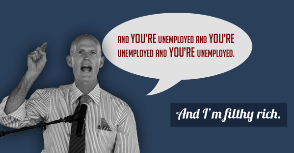 floridaforall's tweet photo. That time #ShadyRick said he’d create 1.7 million jobs and failed. #FailRickScott http://t.co/ejtePnSP6I http://t.co/PuYKwIctxi